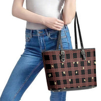 Hawaii Palaka Kahelelani Shell Lei Costume Leather Tote Bag Plaid Patterns DT05 - Polynesian Pride