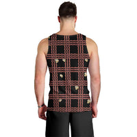 Hawaii Palaka Kahelelani Shell Lei Costume Men Tank Top Plaid Patterns DT05 - Polynesian Pride