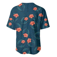 Hawaii Monstera Baseball Jersey Hibiscus Flowers Simple Style DT05 - Polynesian Pride