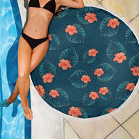 Hawaii Monstera Beach Blanket Hibiscus Flowers Simple Style DT05 - Polynesian Pride