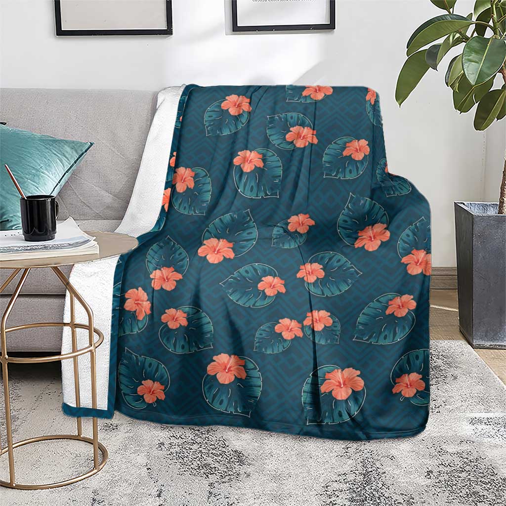 Hawaii Monstera Blanket Hibiscus Flowers Simple Style DT05 - Polynesian Pride
