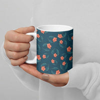 Hawaii Monstera Ceramic Mug Hibiscus Flowers Simple Style DT05 - Polynesian Pride