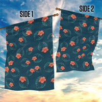 Hawaii Monstera Garden Flag Hibiscus Flowers Simple Style DT05 - Polynesian Pride