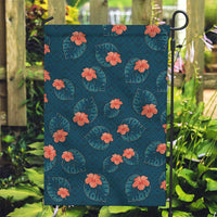 Hawaii Monstera Garden Flag Hibiscus Flowers Simple Style DT05 Garden Flag Dark Teal - Polynesian Pride