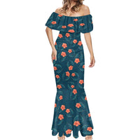 Hawaii Monstera Mermaid Dress Hibiscus Flowers Simple Style DT05 - Polynesian Pride
