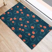 Hawaii Monstera Rubber Doormat Hibiscus Flowers Simple Style DT05 - Polynesian Pride