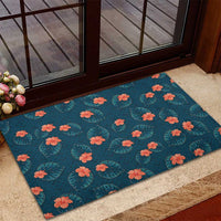 Hawaii Monstera Rubber Doormat Hibiscus Flowers Simple Style DT05 - Polynesian Pride