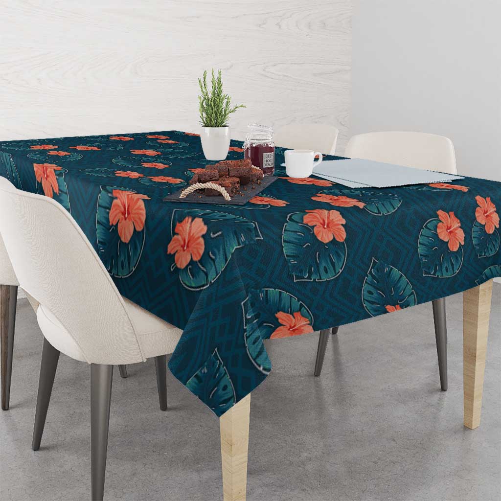 Hawaii Monstera Tablecloth Hibiscus Flowers Simple Style DT05 - Polynesian Pride