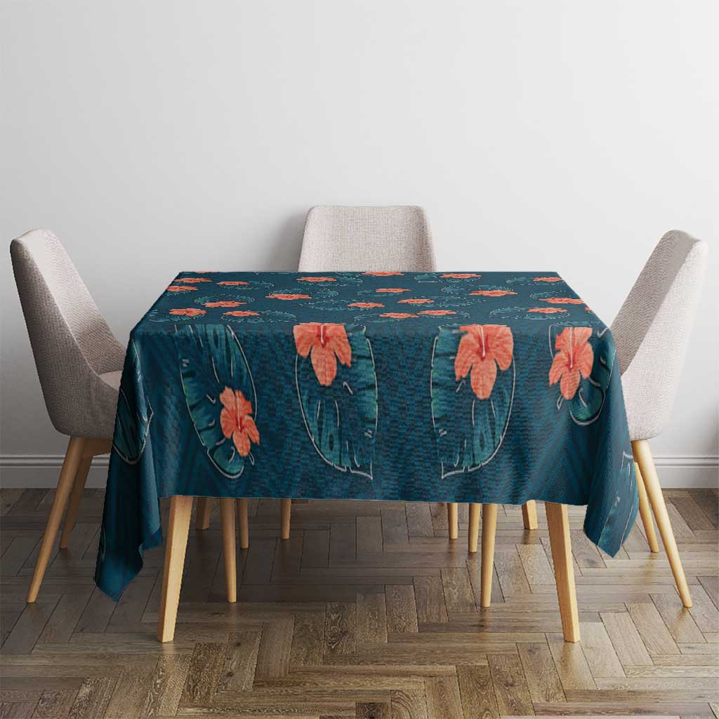 Hawaii Monstera Tablecloth Hibiscus Flowers Simple Style DT05 - Polynesian Pride
