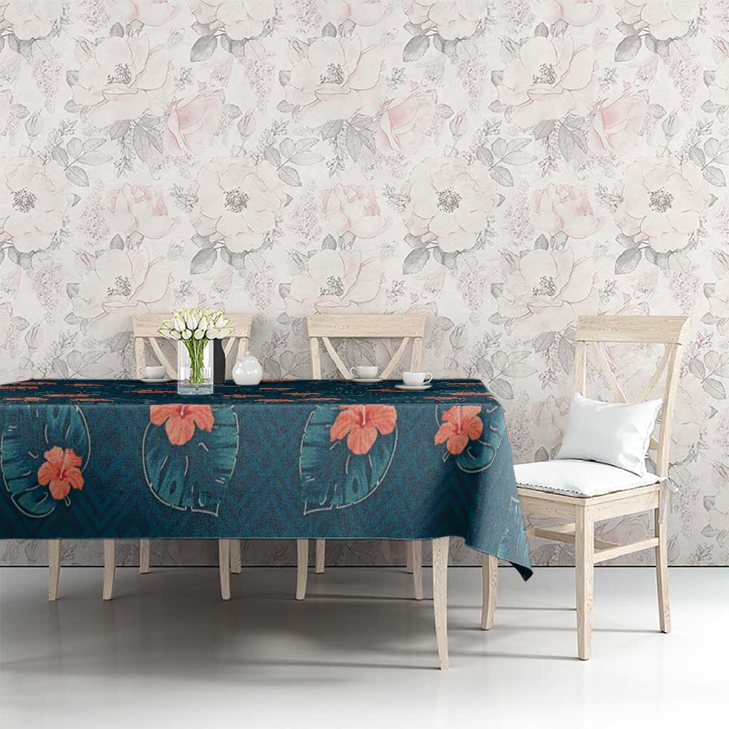 Hawaii Monstera Tablecloth Hibiscus Flowers Simple Style DT05 - Polynesian Pride
