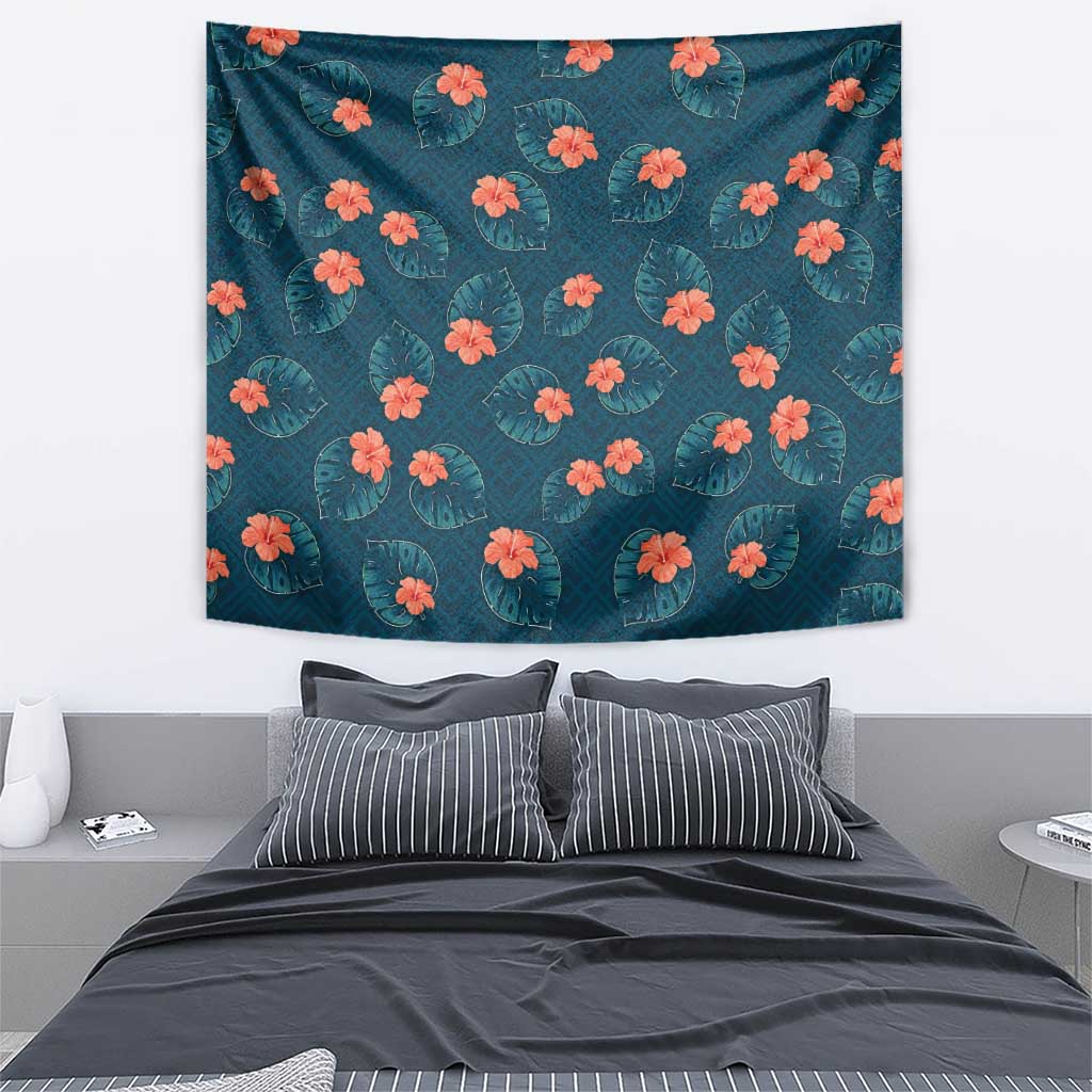 Hawaii Monstera Tapestry Hibiscus Flowers Simple Style DT05 - Polynesian Pride