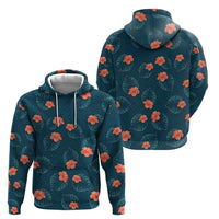 Hawaii Monstera Zip Hoodie Hibiscus Flowers Simple Style DT05 - Polynesian Pride