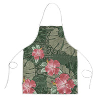 Hawaii Apron Green Polynesian Monstera Patterns DT05 Green - Polynesian Pride