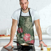 Hawaii Apron Green Polynesian Monstera Patterns DT05 - Polynesian Pride