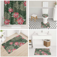 Hawaii Bathroom Set Green Polynesian Monstera Patterns DT05 - Polynesian Pride