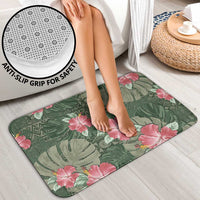 Hawaii Bathroom Set Green Polynesian Monstera Patterns DT05 - Polynesian Pride