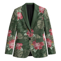 Hawaii Blazer Green Polynesian Monstera Patterns DT05 Unisex Green - Polynesian Pride