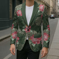 Hawaii Blazer Green Polynesian Monstera Patterns DT05 - Polynesian Pride