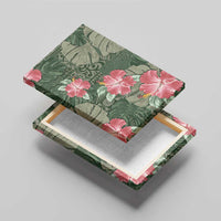 Hawaii Canvas Wall Art Green Polynesian Monstera Patterns DT05 - Polynesian Pride
