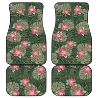 Hawaii Car Mats Green Polynesian Monstera Patterns DT05 - Polynesian Pride