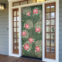 Hawaii Door Cover Green Polynesian Monstera Patterns DT05 - Polynesian Pride