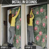 Hawaii Door Cover Green Polynesian Monstera Patterns DT05 - Polynesian Pride