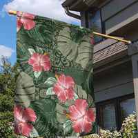 Hawaii Garden Flag Green Polynesian Monstera Patterns DT05 - Polynesian Pride