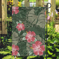 Hawaii Garden Flag Green Polynesian Monstera Patterns DT05 Garden Flag Green - Polynesian Pride