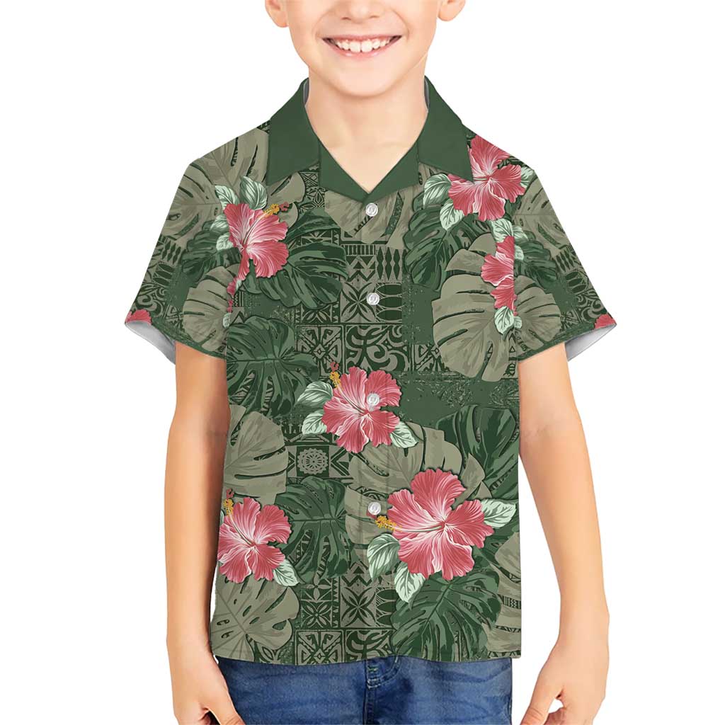 Hawaii Hawaiian Shirt Green Polynesian Monstera Patterns DT05 - Polynesian Pride