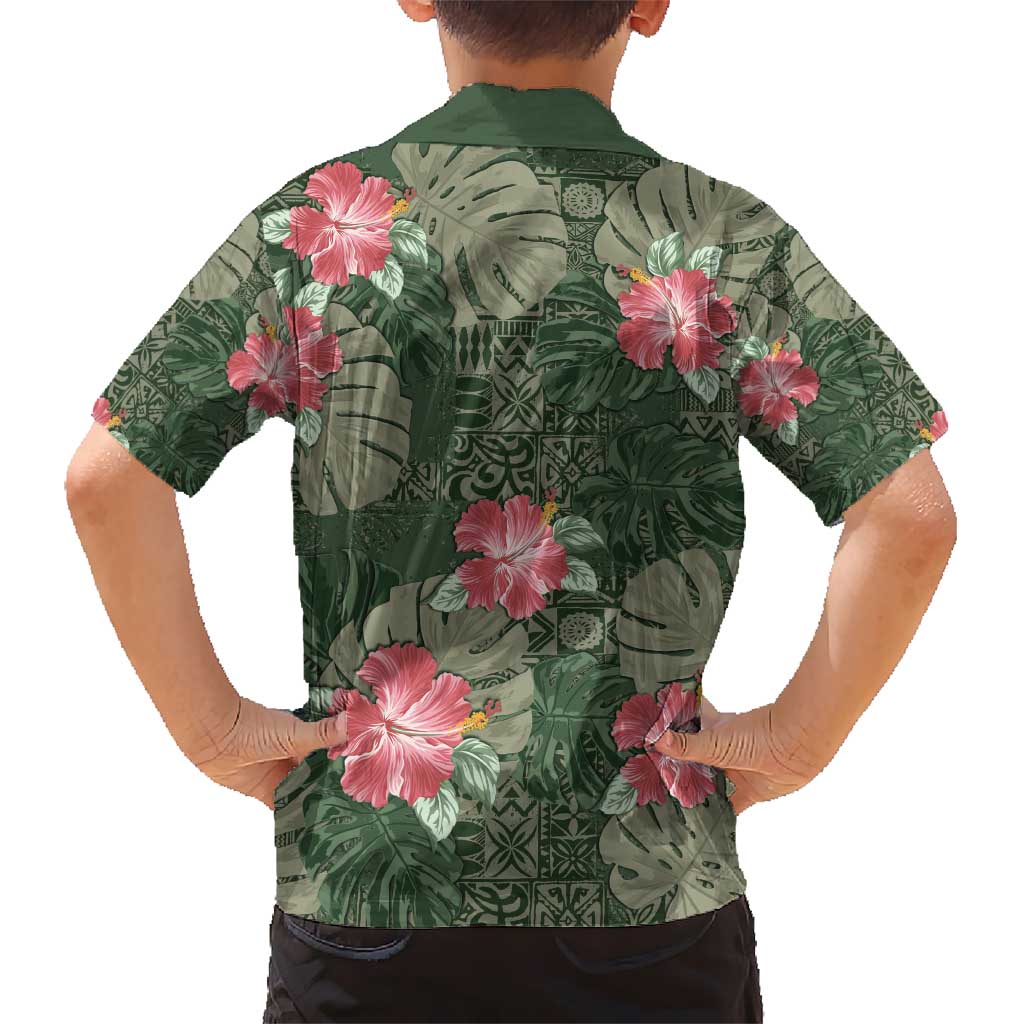 Hawaii Hawaiian Shirt Green Polynesian Monstera Patterns DT05 - Polynesian Pride