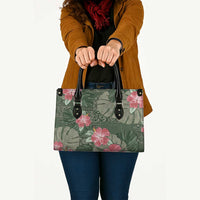Hawaii Leather Bag Green Polynesian Monstera Patterns DT05 Green - Polynesian Pride