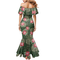 Hawaii Mermaid Dress Green Polynesian Monstera Patterns DT05 - Polynesian Pride