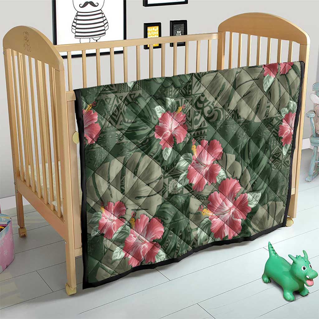 Hawaii Quilt Green Polynesian Monstera Patterns DT05 - Polynesian Pride