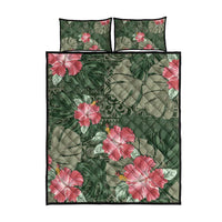 Hawaii Quilt Bed Set Green Polynesian Monstera Patterns DT05 - Polynesian Pride