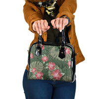 Hawaii Shoulder Handbag Green Polynesian Monstera Patterns DT05 One Size Green - Polynesian Pride