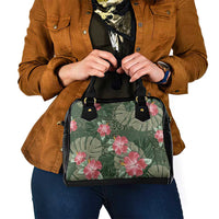 Hawaii Shoulder Handbag Green Polynesian Monstera Patterns DT05 - Polynesian Pride