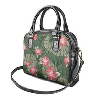 Hawaii Shoulder Handbag Green Polynesian Monstera Patterns DT05 - Polynesian Pride