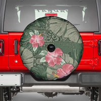 Hawaii Spare Tire Cover Green Polynesian Monstera Patterns DT05 - Polynesian Pride