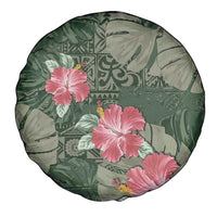 Hawaii Spare Tire Cover Green Polynesian Monstera Patterns DT05 - Polynesian Pride