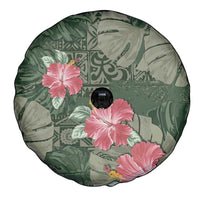 Hawaii Spare Tire Cover Green Polynesian Monstera Patterns DT05 - Polynesian Pride