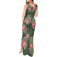 Hawaii Tank Maxi Dress Green Polynesian Monstera Patterns DT05 - Polynesian Pride