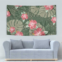 Hawaii Tapestry Green Polynesian Monstera Patterns DT05 - Polynesian Pride
