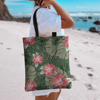 Hawaii Tote Bag Green Polynesian Monstera Patterns DT05 - Polynesian Pride