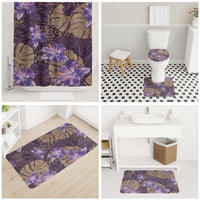 Hawaii Bathroom Set Purple Polynesian Monstera Patterns DT05 - Polynesian Pride