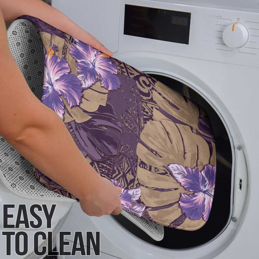 Hawaii Bathroom Set Purple Polynesian Monstera Patterns DT05 - Polynesian Pride