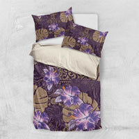 Hawaii Bedding Set Purple Polynesian Monstera Patterns DT05 US Twin 172cm x 218cm Purple - Polynesian Pride