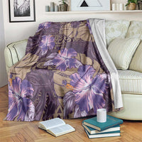 Hawaii Blanket Purple Polynesian Monstera Patterns DT05 Purple - Polynesian Pride