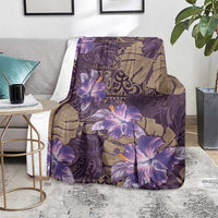 Hawaii Blanket Purple Polynesian Monstera Patterns DT05 - Polynesian Pride