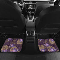Hawaii Car Mats Purple Polynesian Monstera Patterns DT05 Set 2pcs - Back Purple - Polynesian Pride