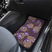 Hawaii Car Mats Purple Polynesian Monstera Patterns DT05 - Polynesian Pride